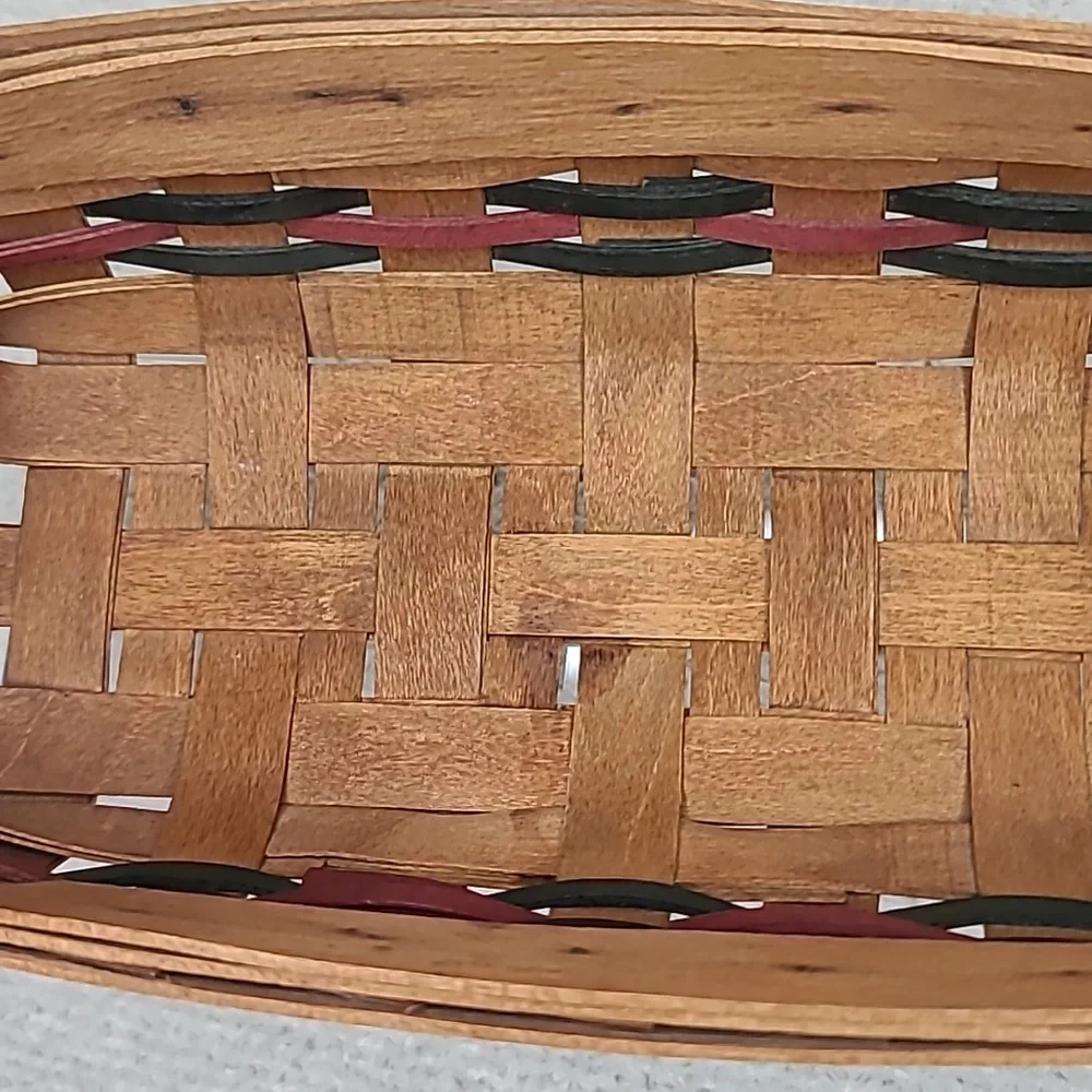 Gerald Henn Vintage 1995 “Workshop” Basket with Leather Strap Handles
